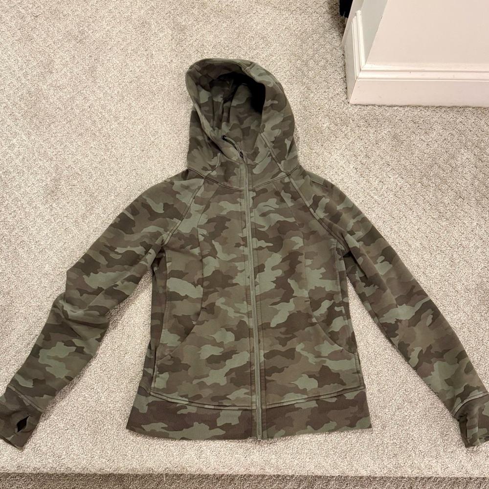 Lululemon Scuba Camouflage Full Zip-Up Hoodie